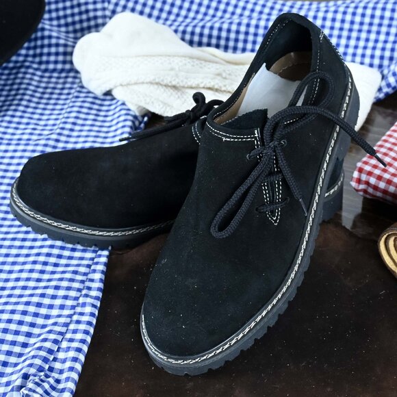 Men’s Bavarian Lederhosen Shoes – Black Trachten Oktoberfest Mens Shoes NEW main image 4